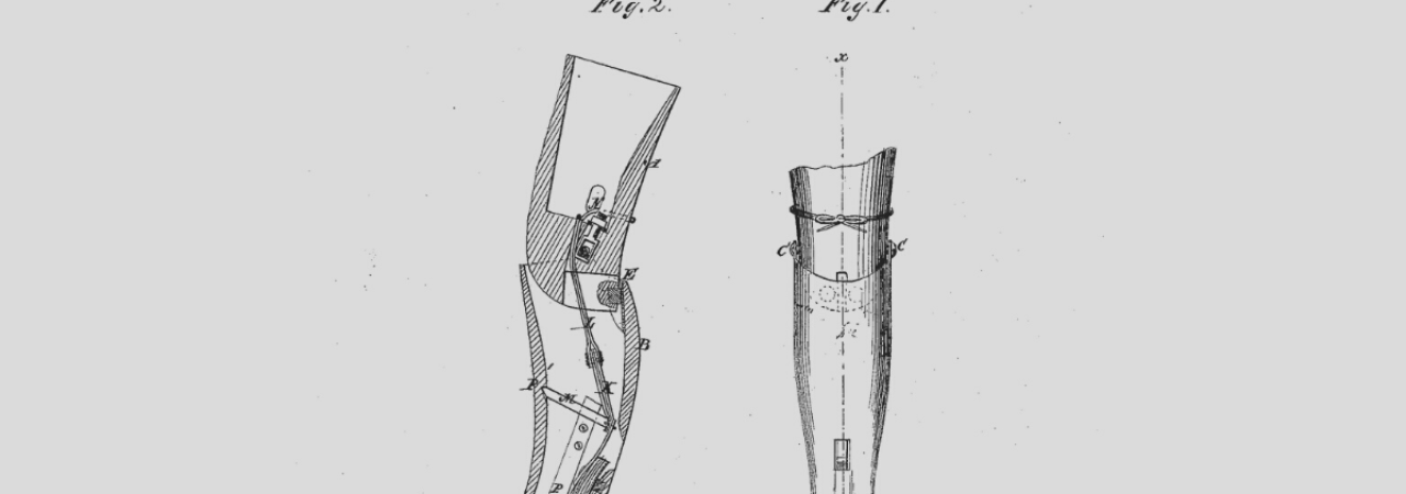 A drawing of Hanger's patent