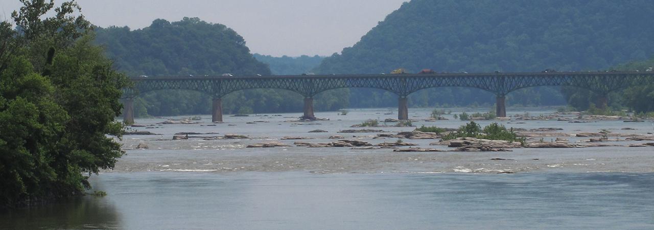 Photograph of the bridge at Harper's Ferry