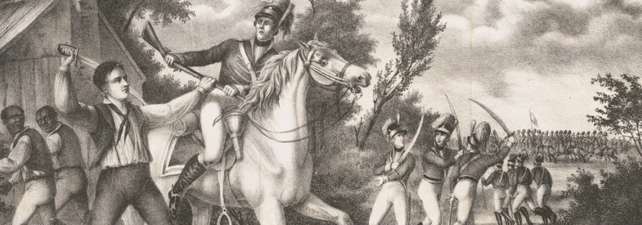Peter Francisco's gallant action with nine of Tarleton's cavalry in sight of a troop of four hundred men