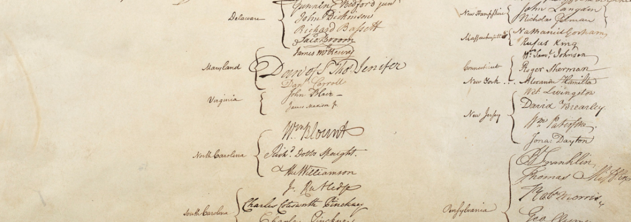Signatures on a document.