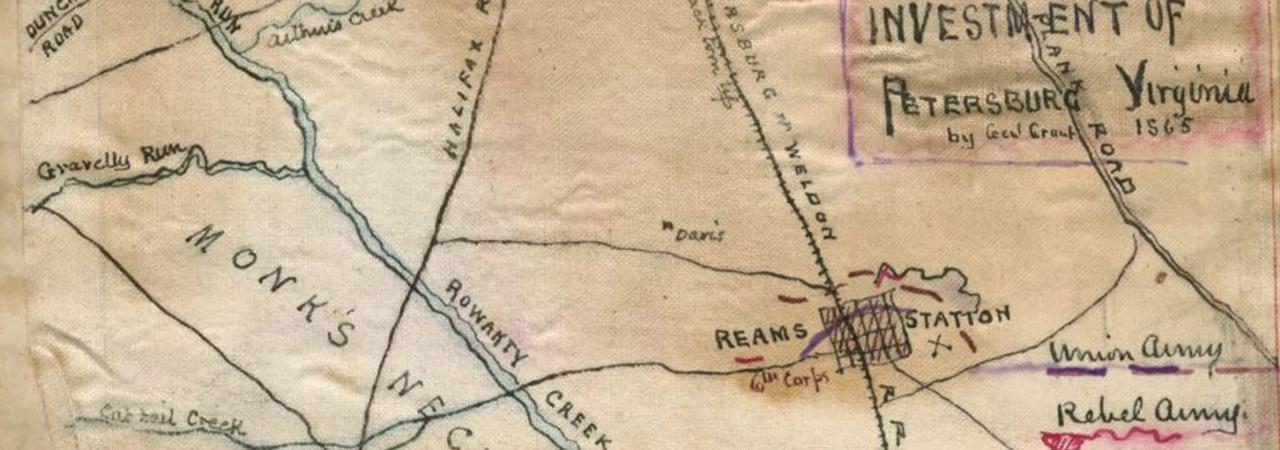 Map detailing the area surrounding Ream's Station