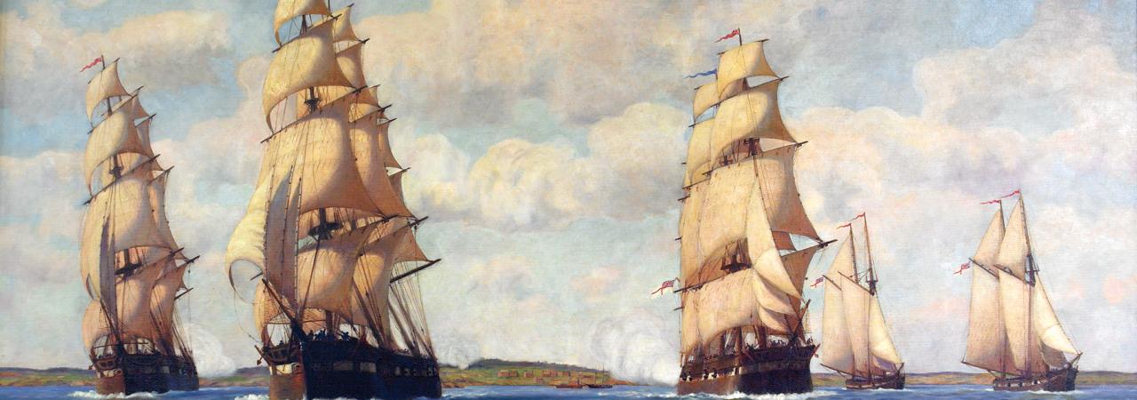 Painting of Sackets Harbor