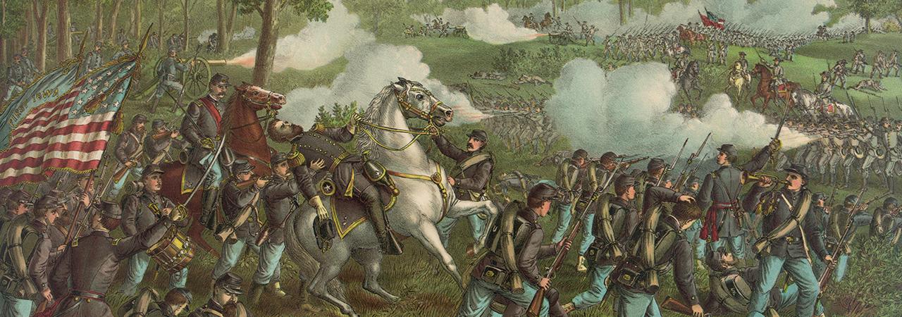Painting of the Wilson's Creek Battle