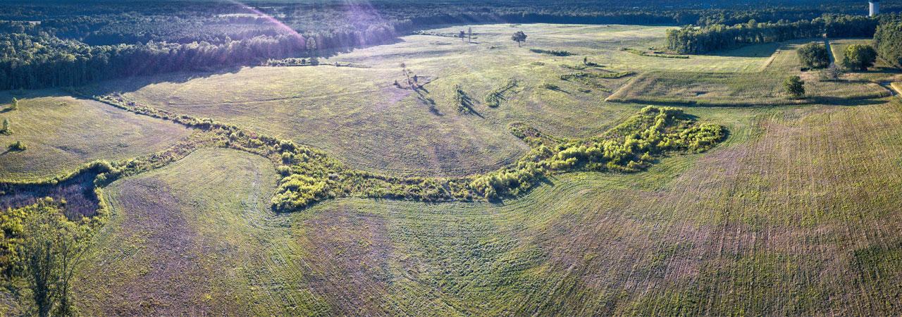 Overhead view of the Petersburg Breakthrough Battlefield, Va.