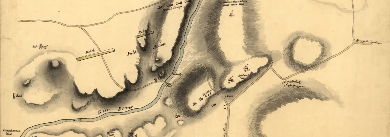 Sketch of the White Plains, by Charles Blaskowitz, c. 1776. 