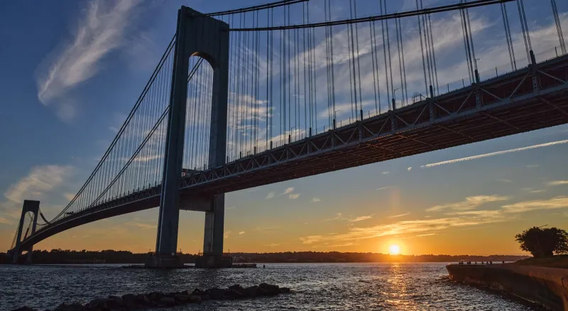 Gravesend Bay and Verrazzano–Narrows Bridge, Brooklyn, N.Y.