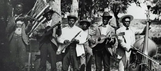 An image of an Emancipation Day Celebration band on June 19, 1900