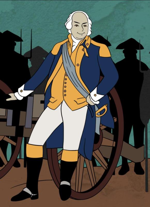 An illustration from the video Benjamin Lincoln: Revolutionary Revenge