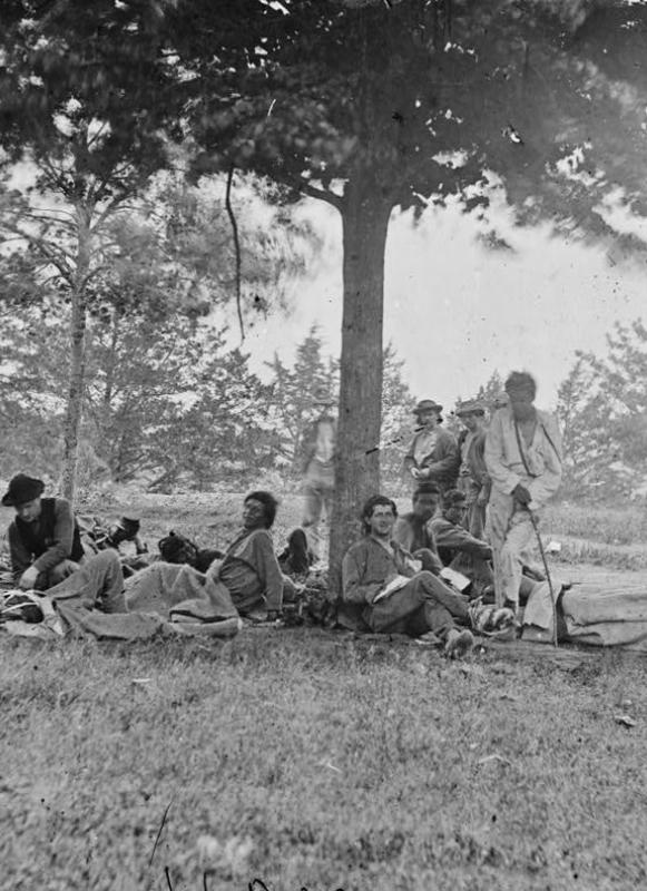 After the Battle of the Wilderness, near Fredericksburg