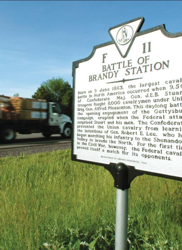 Encroaching traffic near Brandy Station