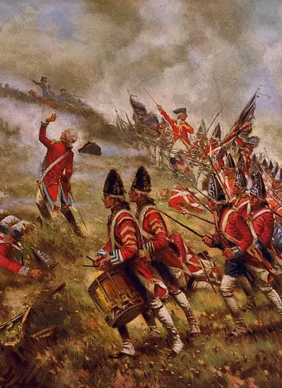 Battle of Bunker Hill. Painting by Edward Percy Moran.