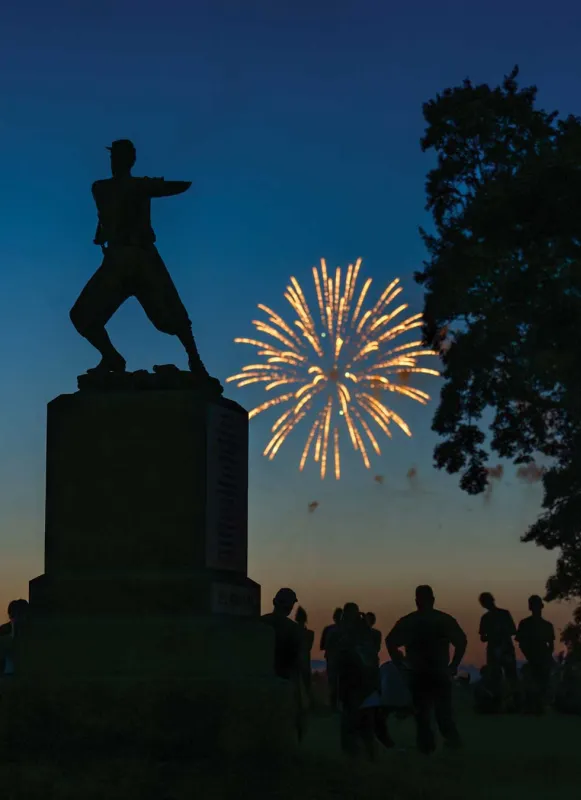 Fireworks at Gettysburg National Military Park, Pa.