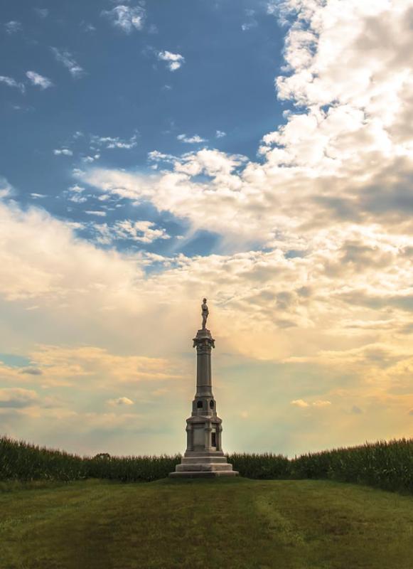 Michigan Cavalry Brigade Monument at East Cavalry Field, Gettysburg National Military Park, Pa.