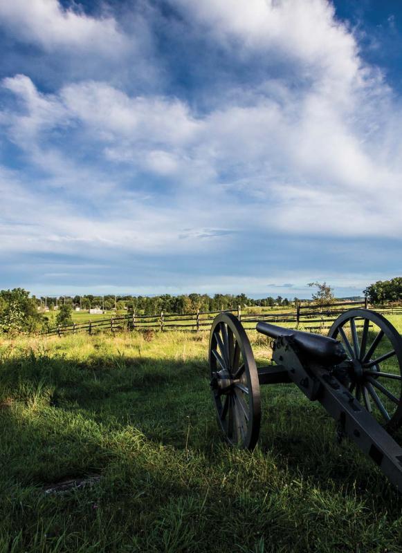 A cannon atop Seminary Ridge, Gettysburg National Military Park, Pa.