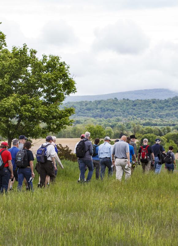 Trust members on a tour of Antietam National Battlefield in 2022