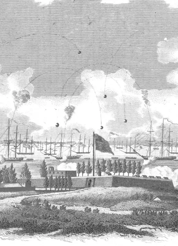 Woodcut of Fort McHenry 