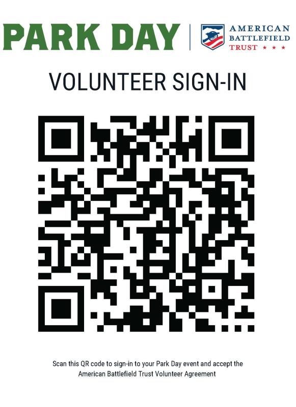 Park Day 2023 Volunteer Sign-In Image
