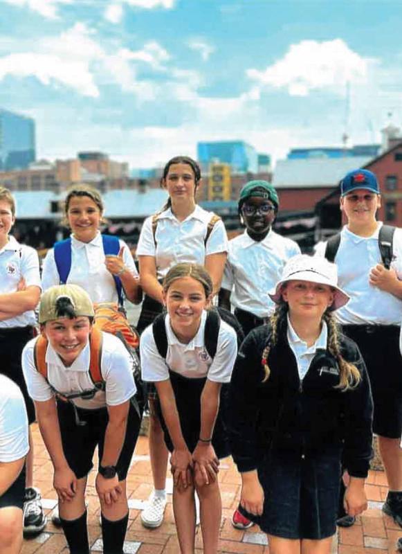 Students on a field trip in Baltimore