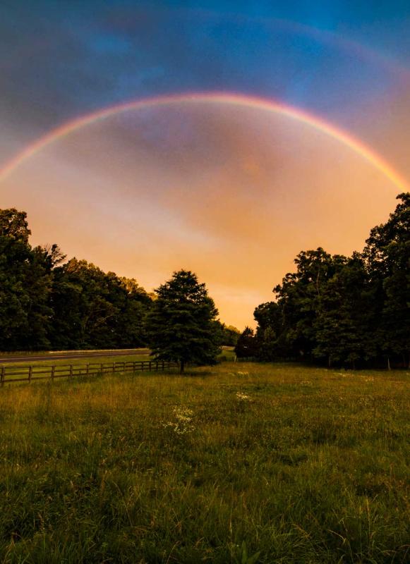 A rainbow at The Wilderness Battlefield, Spotsylvania and Orange Counties, Va.,