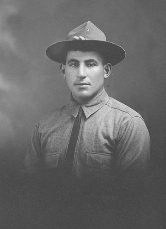 A black and white photograph of Sergeant William Shemin