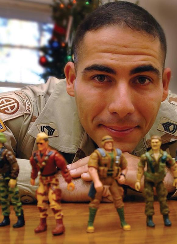 Sgt. 1st Class Gerald "Jerry" Wolford with action figures
