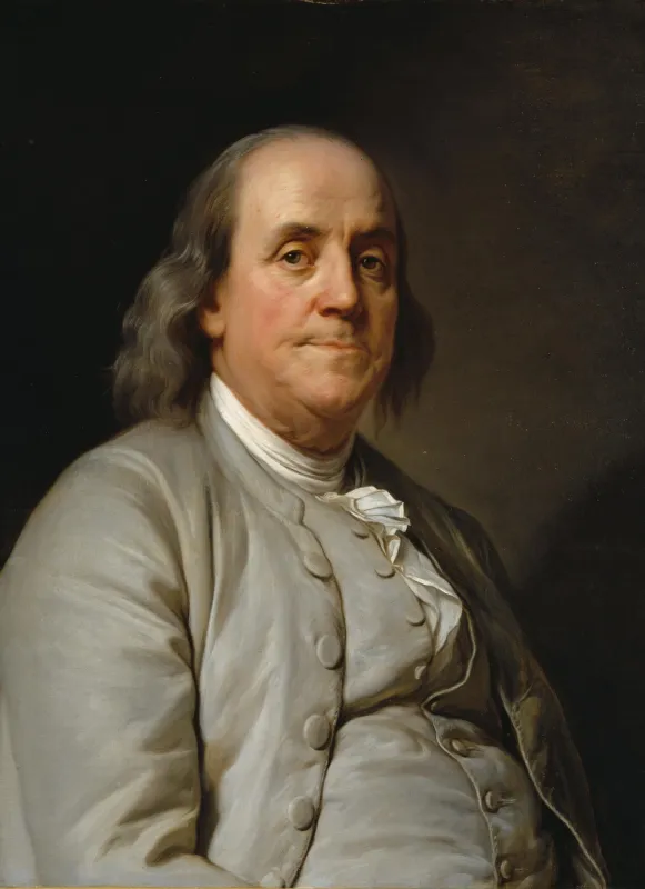 A portrait of Benjamin Franklin by Joseph-Siffred Duplessis