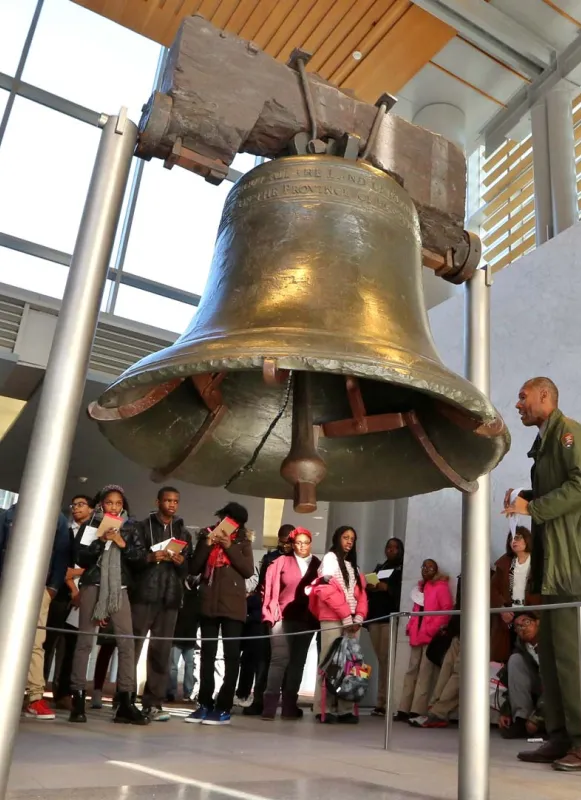 Visitors at the Liberty Bell