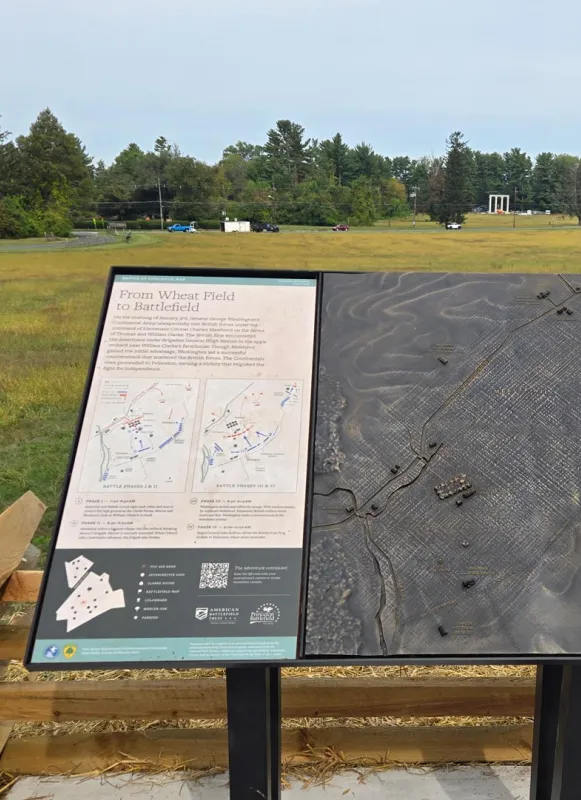 Interactive topographical map at Princeton Battlefield State Park, N.J.
