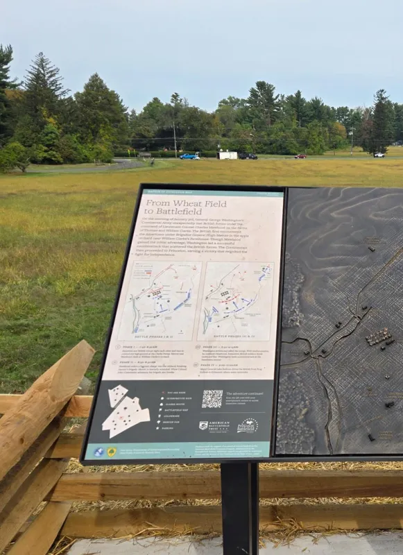 Interactive topographical map at Princeton Battlefield State Park, N.J.