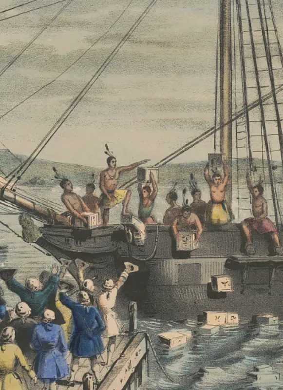 Protesters, some disguised as American Indians, destroyed an entire shipment of tea sent by the East India Company.