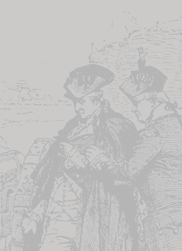 This is a sketch of three soldiers operating a cannon.