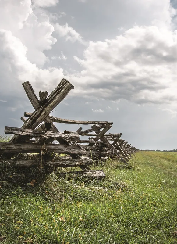 A fence on the Harper's Ferry Battlefield