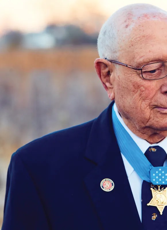 U.S. Marine Corps Corporal Hershel "Woody" Williams.