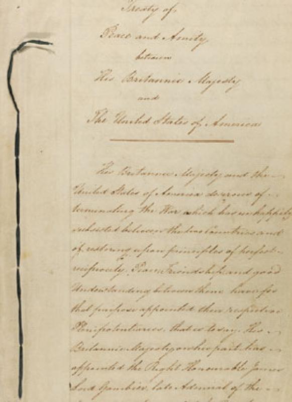 Scan of the Treaty of Ghent