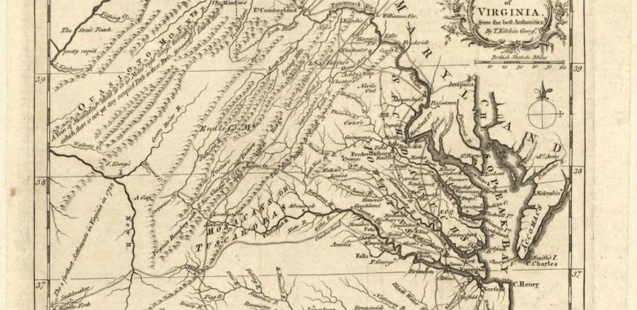 1763 Map of Virginia