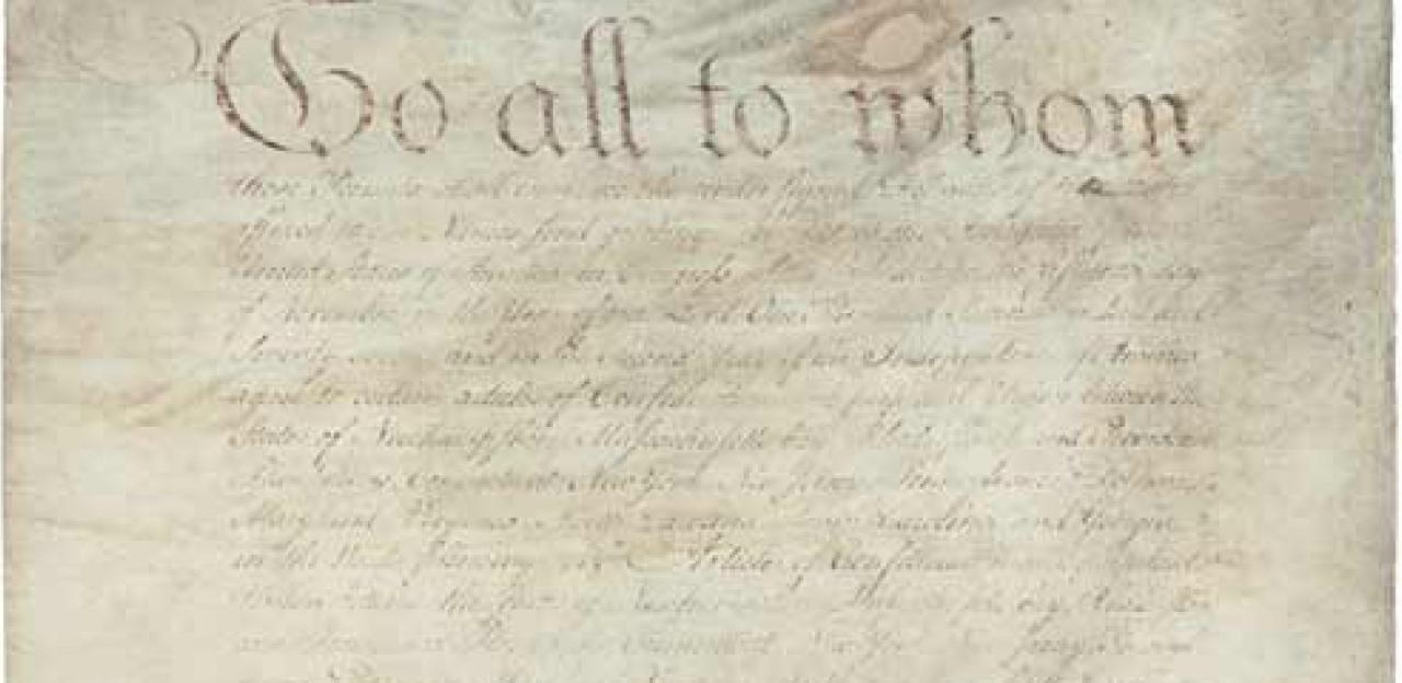 Document of the Articles of Confederation