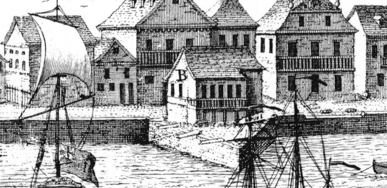 A sketch of Revolutionary War Charleston's harbor.