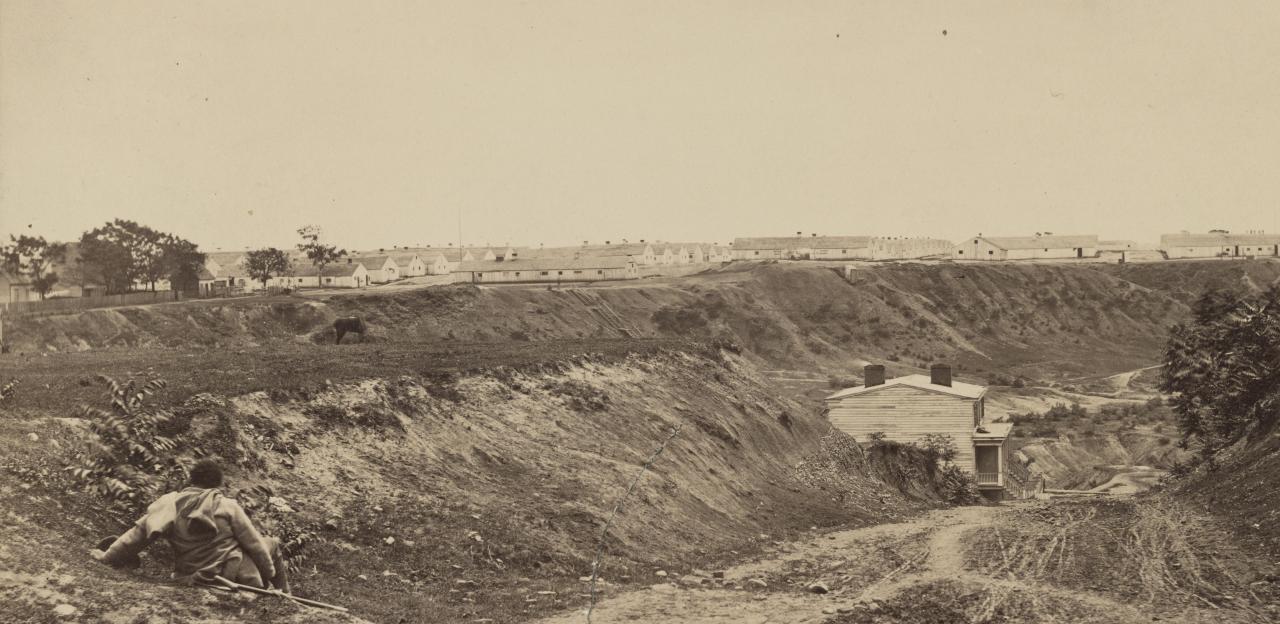Landscape of Chimborazo Hospital in April 1865
