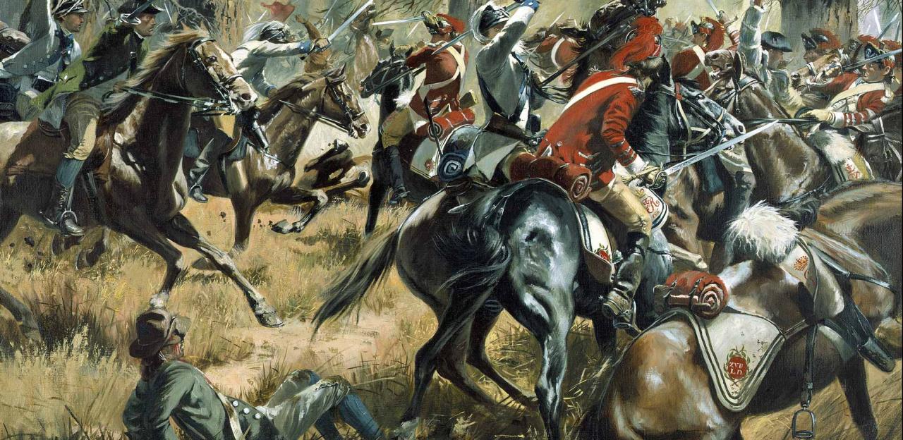 Image of painting by Don Troiani depicting the Battle of Cowpens