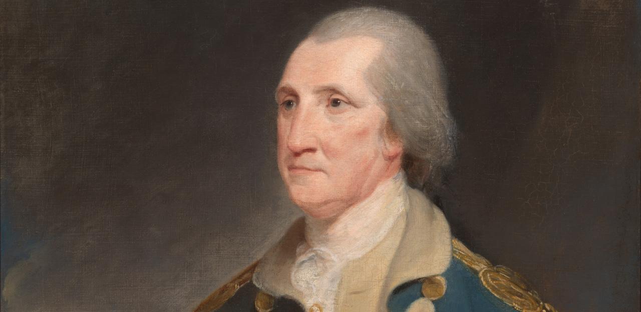 Portrait of George Washington in his older age.