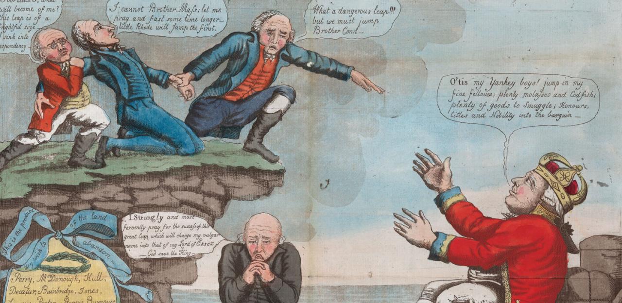 Satirical illustration attacking the Hartford Convention