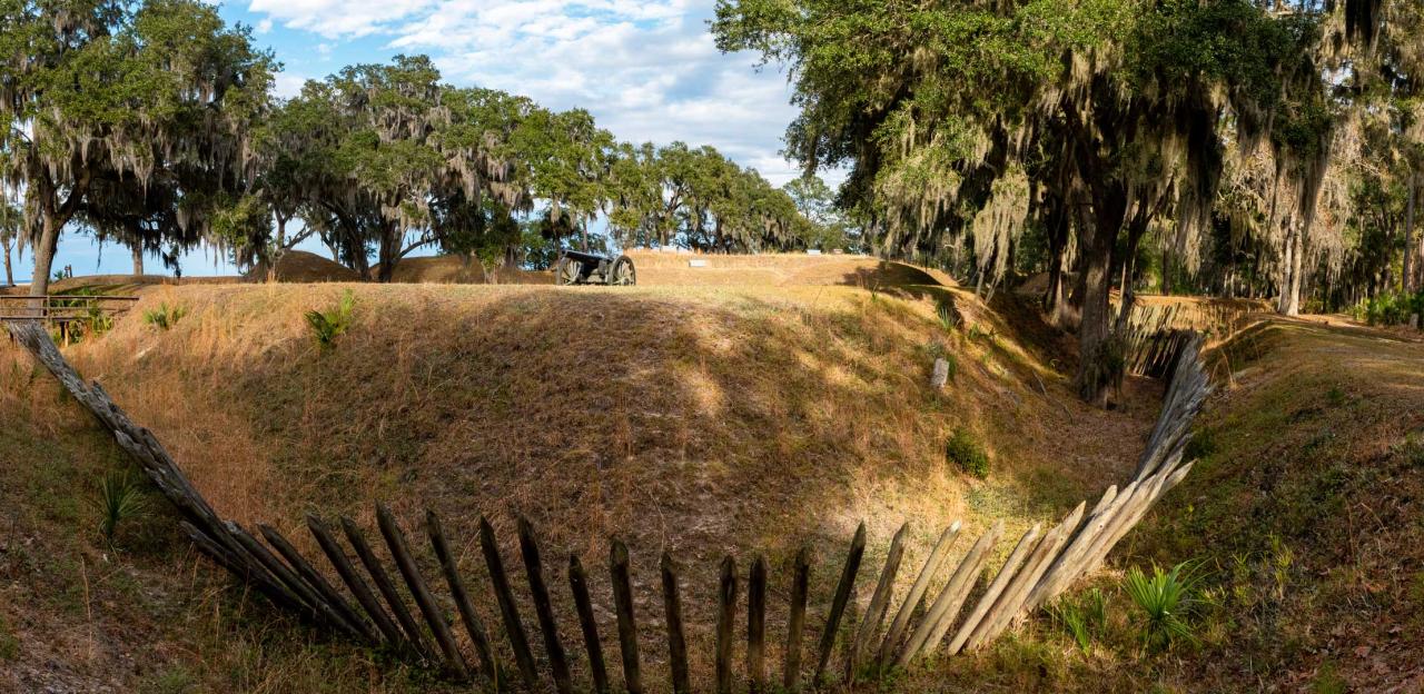 A picture of Fort McAllister State Park in Bryan County, Ga.