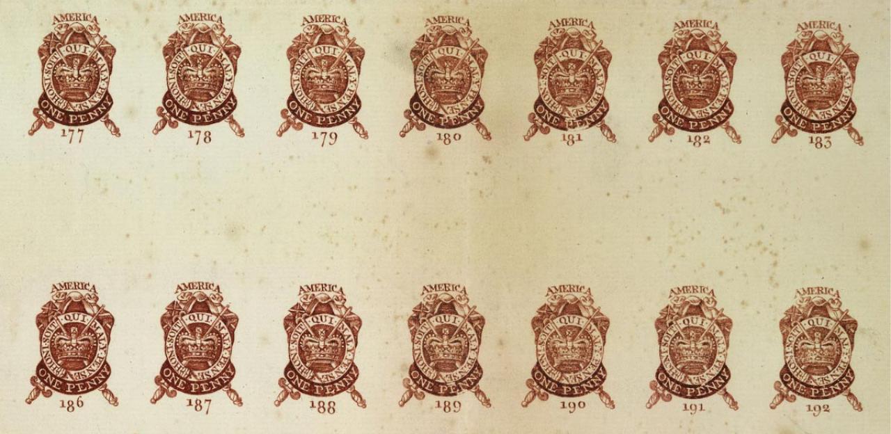 1765 Tax stamps