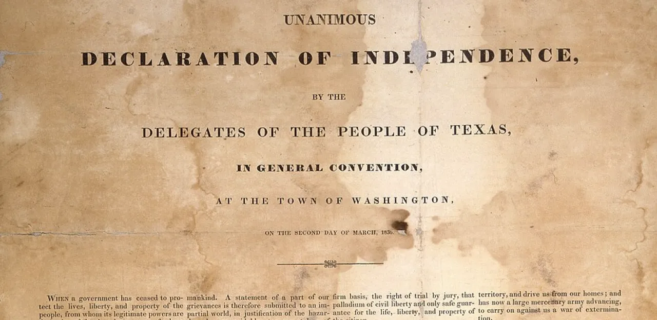Texas Declaration of Independence, March 2, 1836