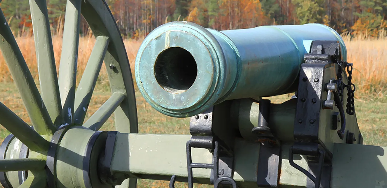 Confederate 6-Pounder Cannon at Malvern Hill