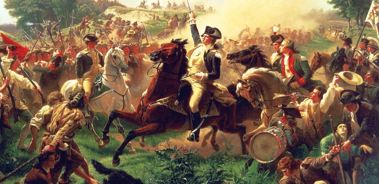 A painting of the Battle of Monmouth