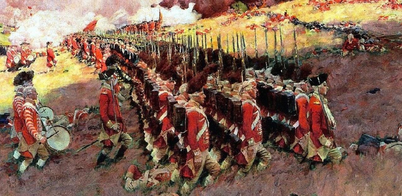 This is a painting depicting the Battle of Bunker Hill. 