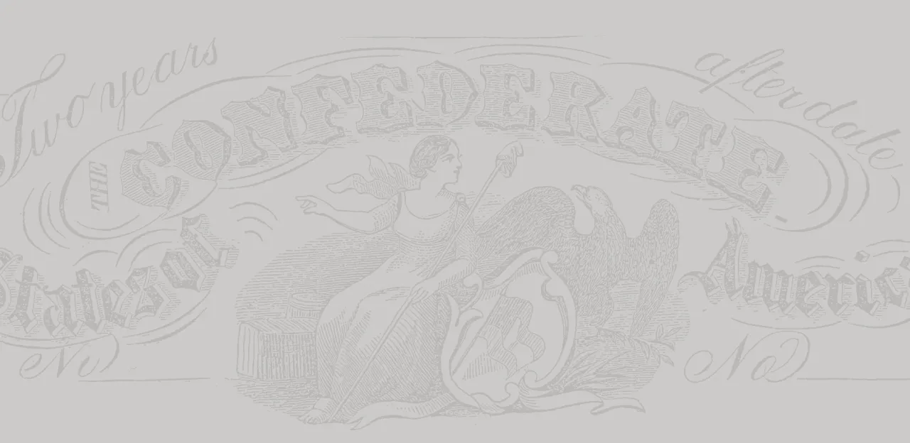This is a close-up image of a Confederate States of America bill.