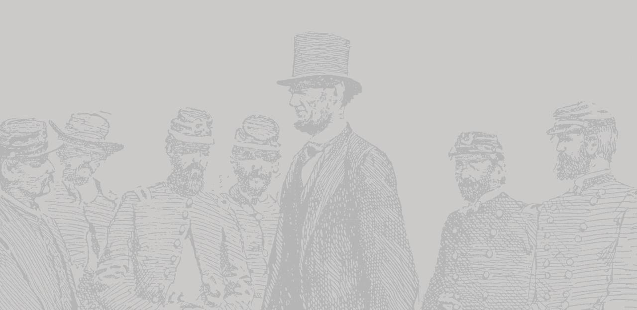 This is a sketch of Abraham Lincoln addressing Union soldiers.