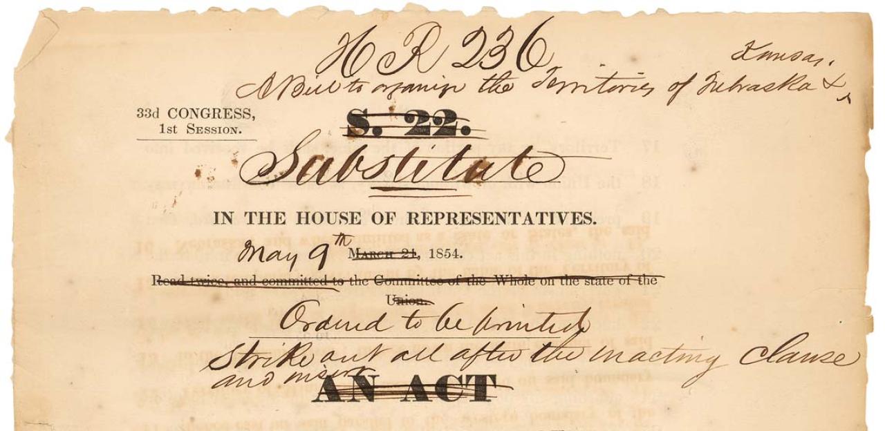 The Kansas-Nebraska Act, 1854